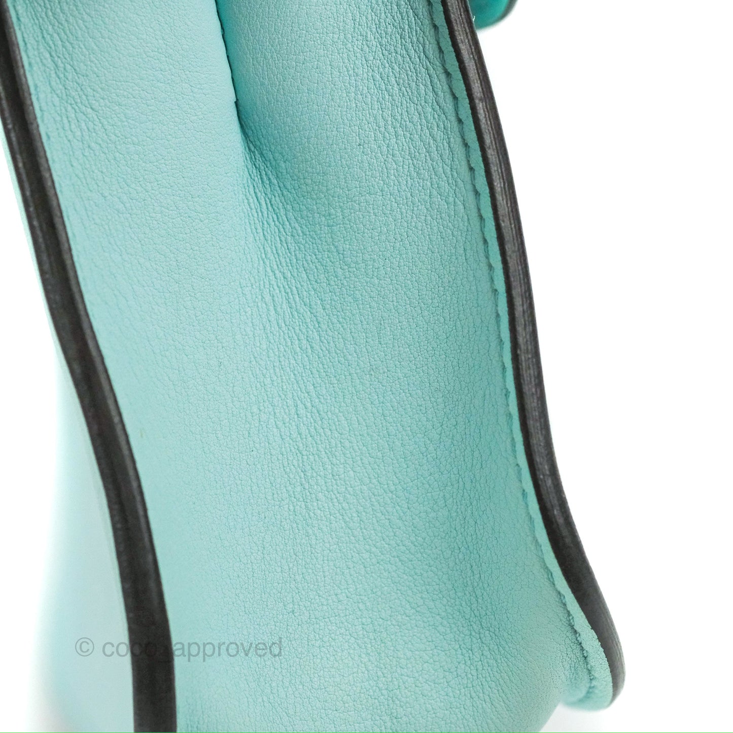 Hermès Halzan 22 Mini Aqua Swift Palladium Hardware