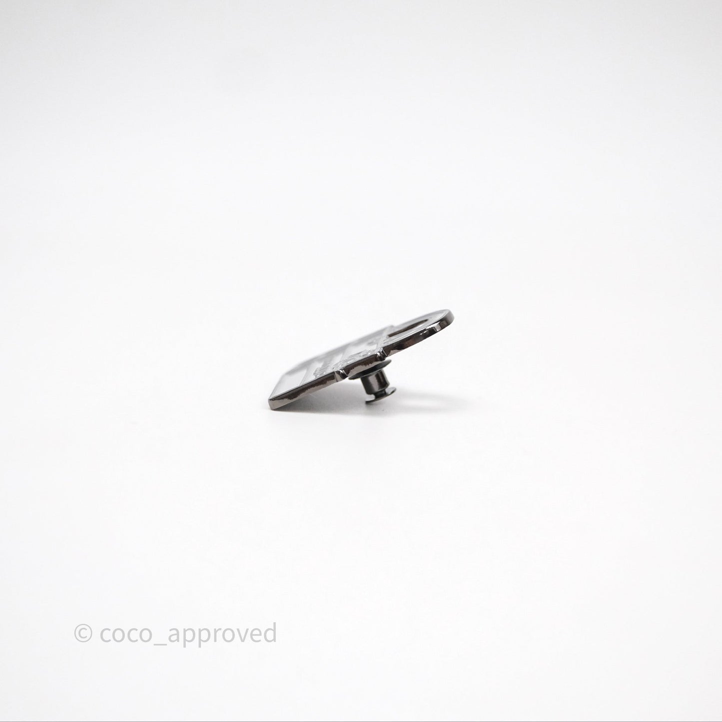 Dior D-lite Pin Brooch Light Grey Silver Tone