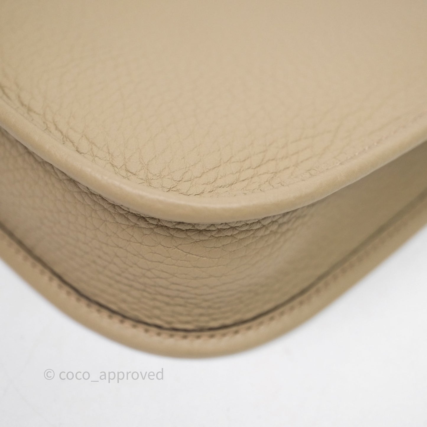 Hermès Mini Evelyne 16 Beige Marfa 8Q Clemence Gold Hardware