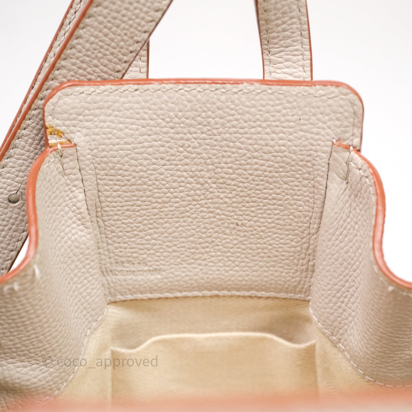Loewe Mini Hammock Drawstring Light Ghost Calfskin