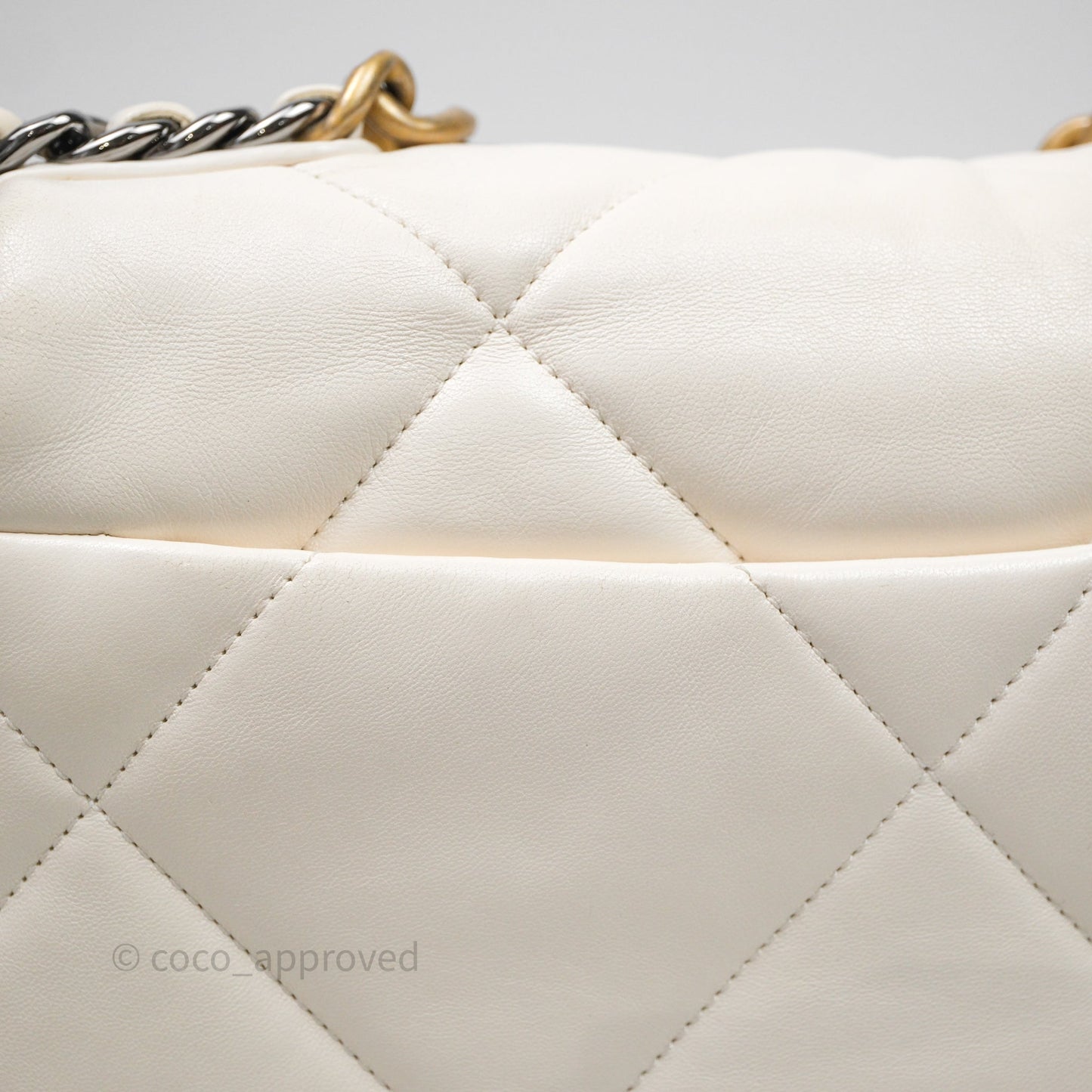Chanel 19 Small Ivory White Mixed Hardware