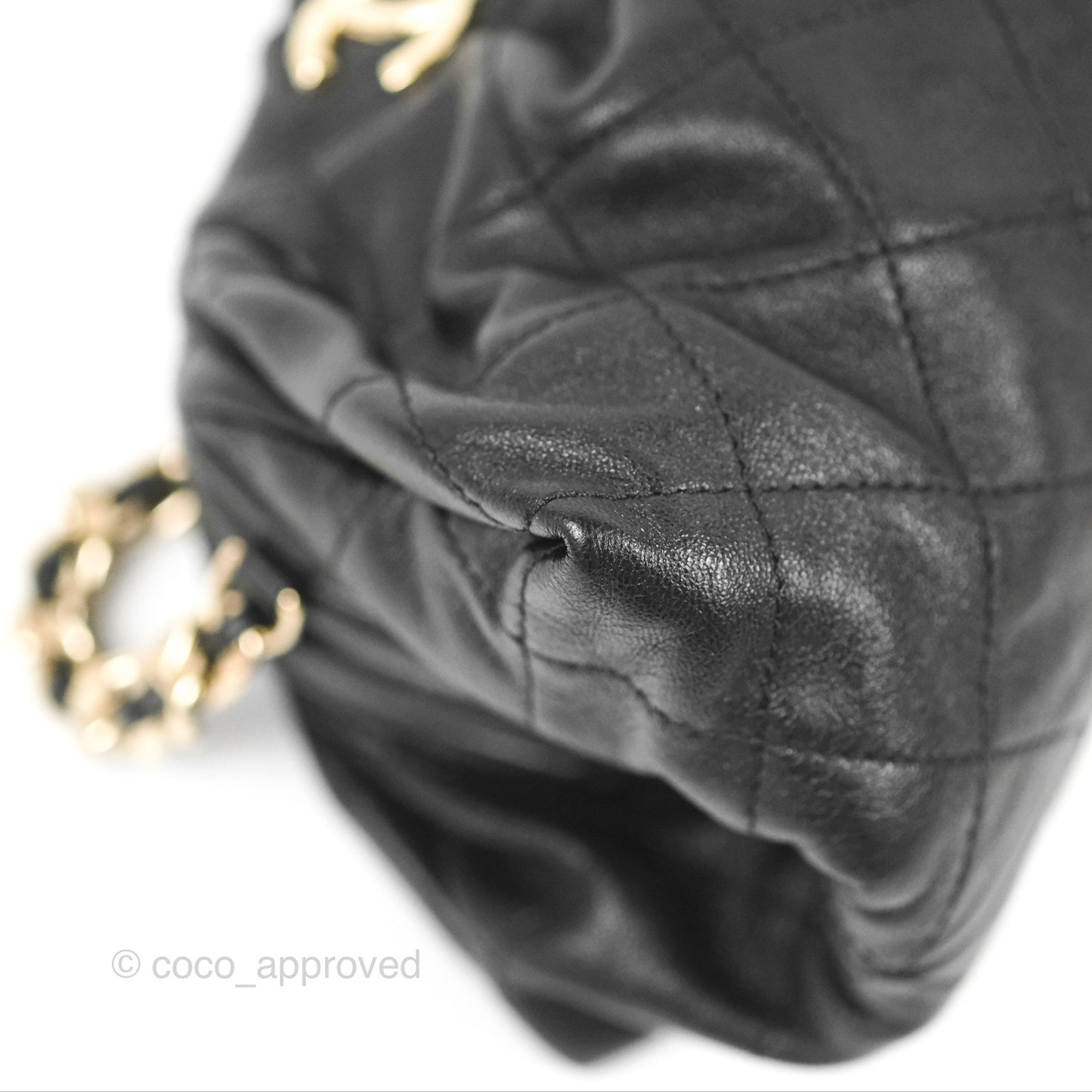 Chanel Black Clutch Bag Lambskin Gold Hardware
