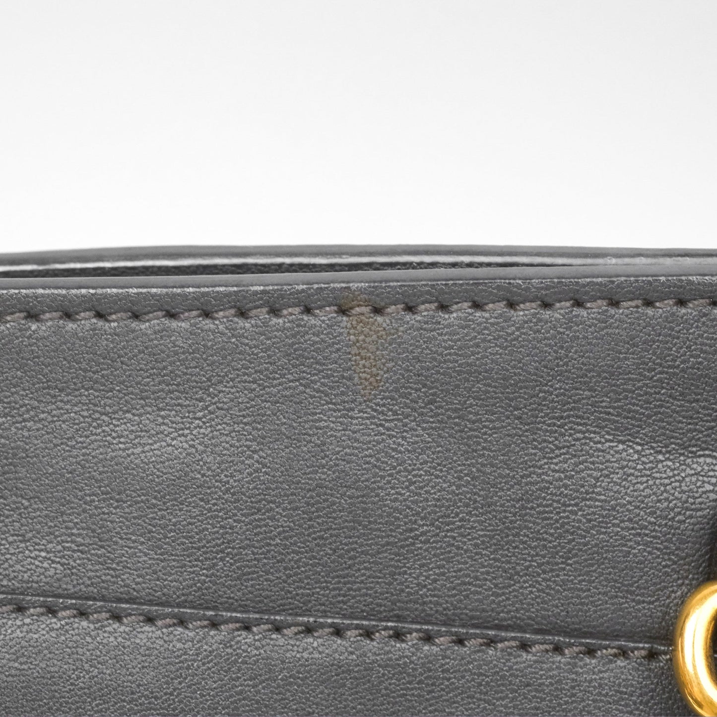 Saint Laurent Chyc Bag Dark Grey Calfskin Gold Hardware