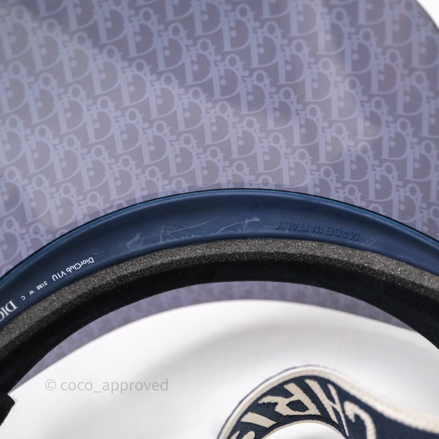 Christian Dior Diorclub V1U Dior Blue Oblique Visor