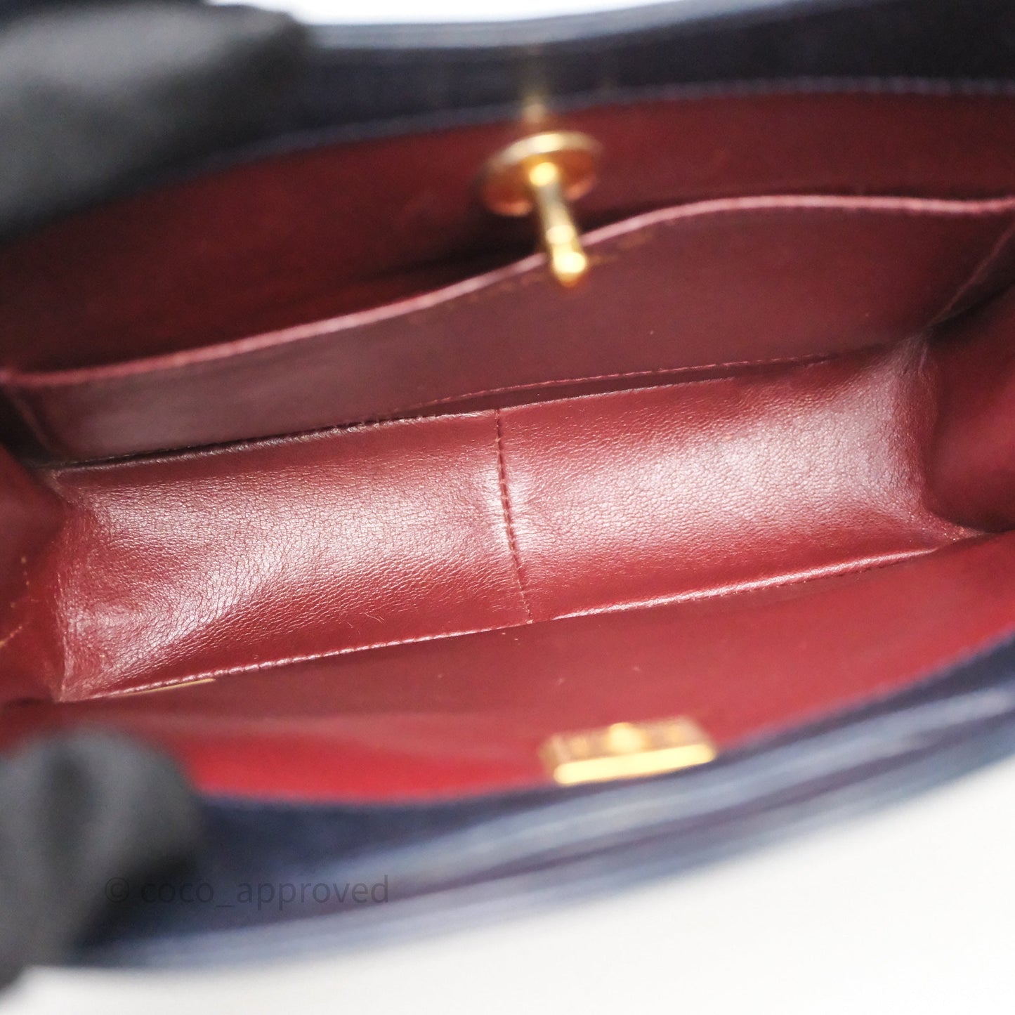 Chanel Vintage 31 Navy Lambskin 24K Gold Hardware