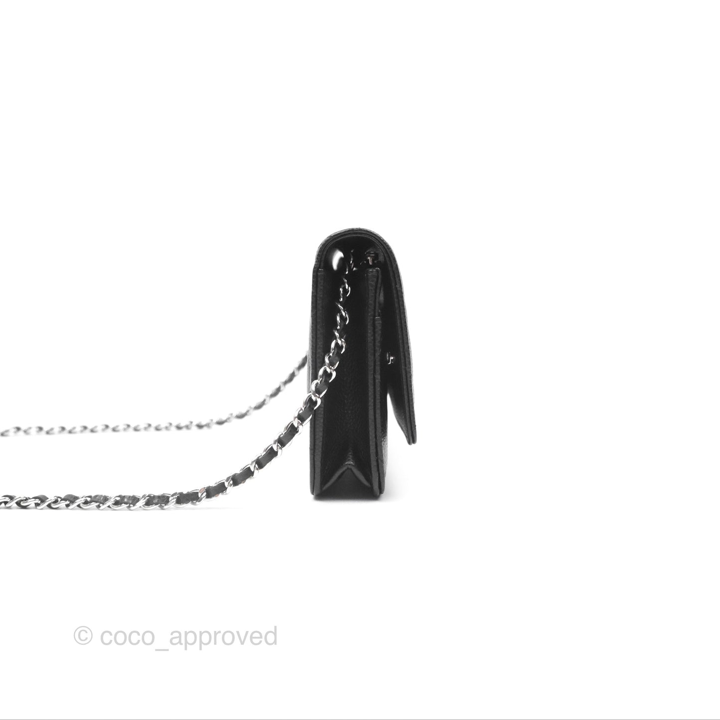 Chanel Quilted Classic WOC Black Caviar Silver Hardware