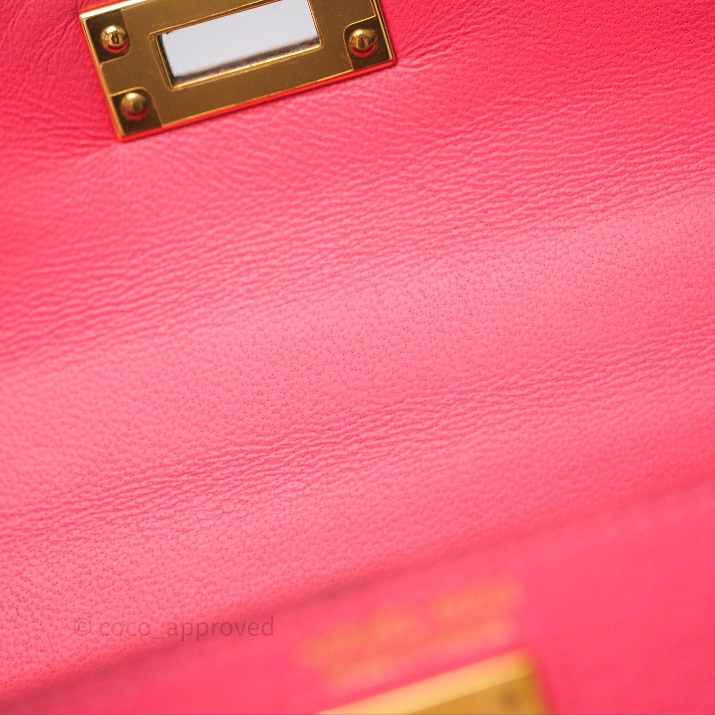 Hermès Mini Kelly II Rose Lipstick U5 Chevre Mysore Gold Hardware