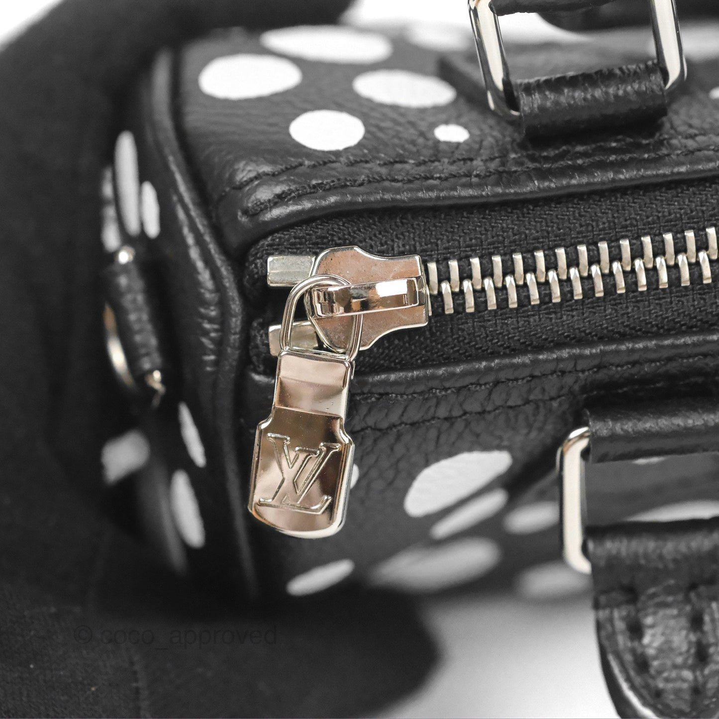 LV x Yayoi Kusama Nano Speedy Infinity Dots Black/White Silver Hardware