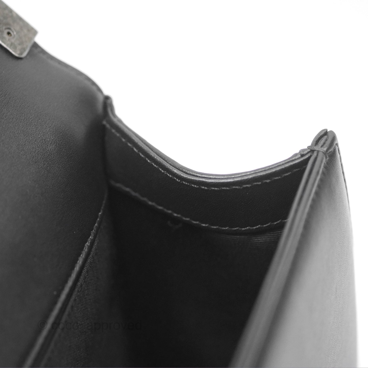 Chanel Medium Boy Quilted Black Calfskin Ruthenium Hardware