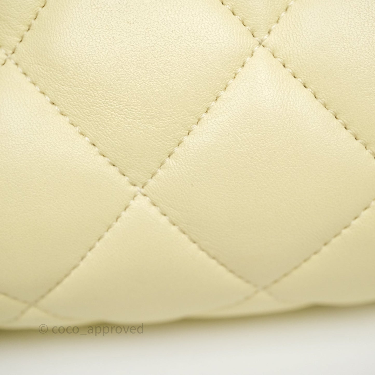 Chanel Large Hobo with Chain Light Yellow Lambskin Aged Gold Hardware 25S