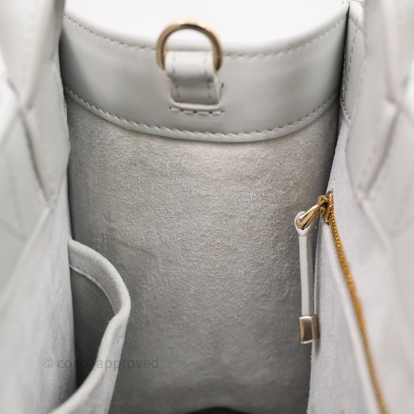 Christian Dior Small Dior Book Tote Cloud Gray Macrocannage Calfskin