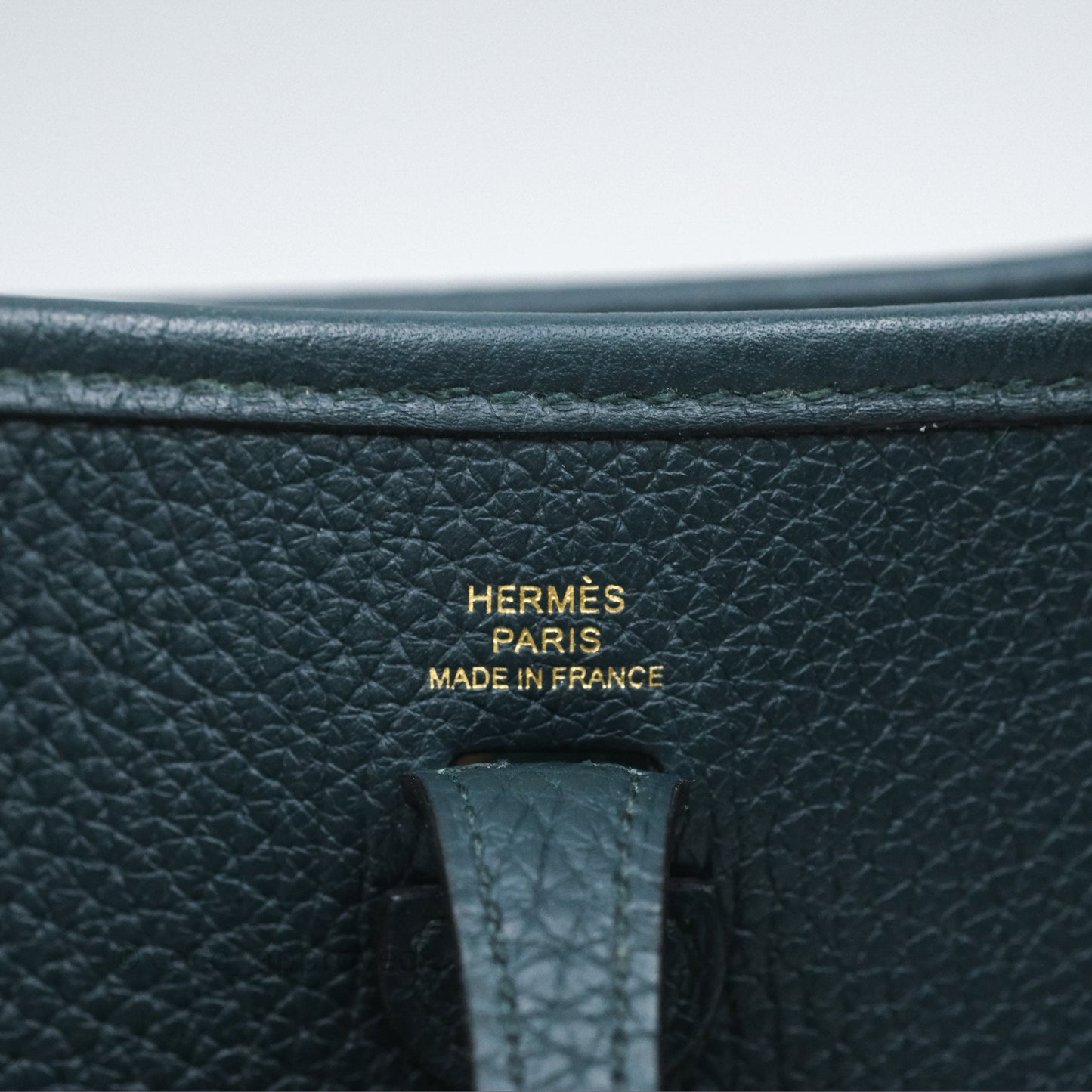 Hermès Mini Evelyne 16 Vert Cypres 6O Clemence Gold Hardware