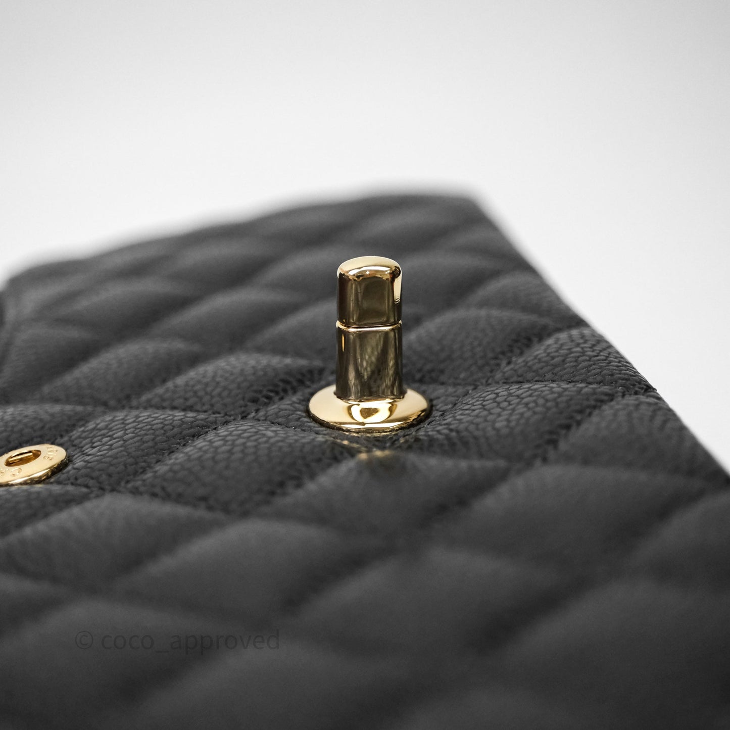 Chanel Classic Medium Flap Quilted Black Caviar Gold Hardware