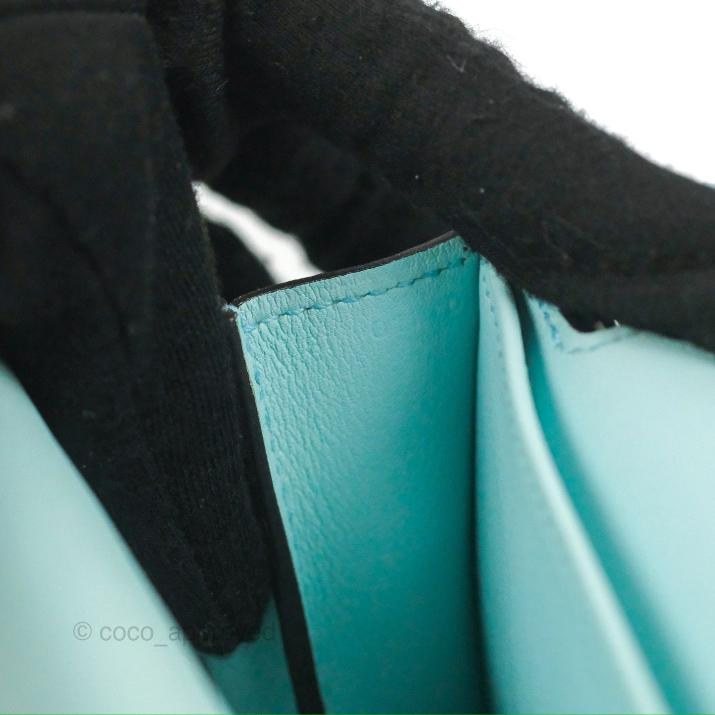 Hermès Halzan 22 Mini Aqua Swift Palladium Hardware
