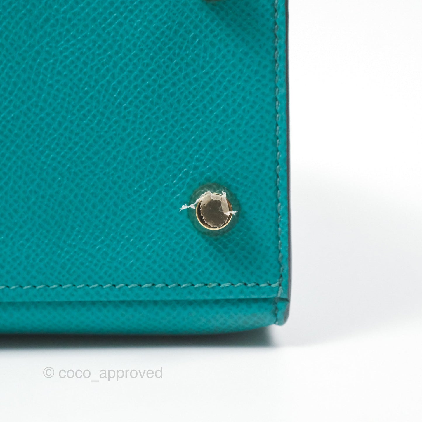 Hermès Sellier Kelly 25 Bleu Paon 7F Epsom Gold Hardware