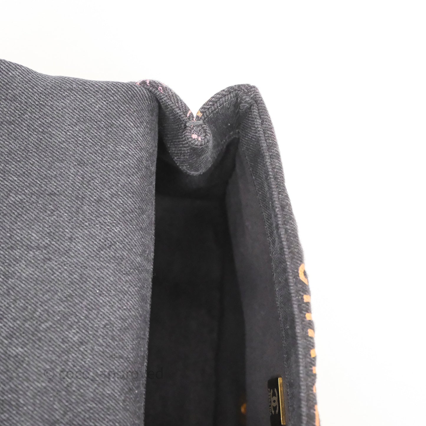 Chanel Large Denim Mood Flap Quilted Black Multicolor