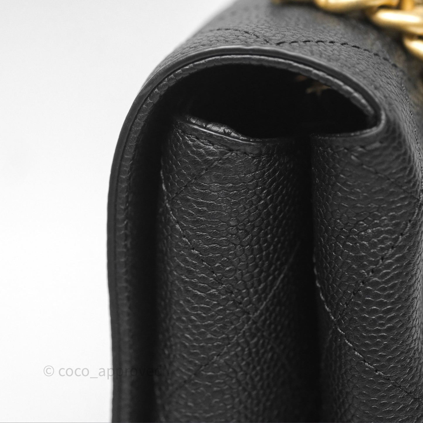 Chanel Small Chic Affinity Grained Calfskin Black Aged Gold Hardware