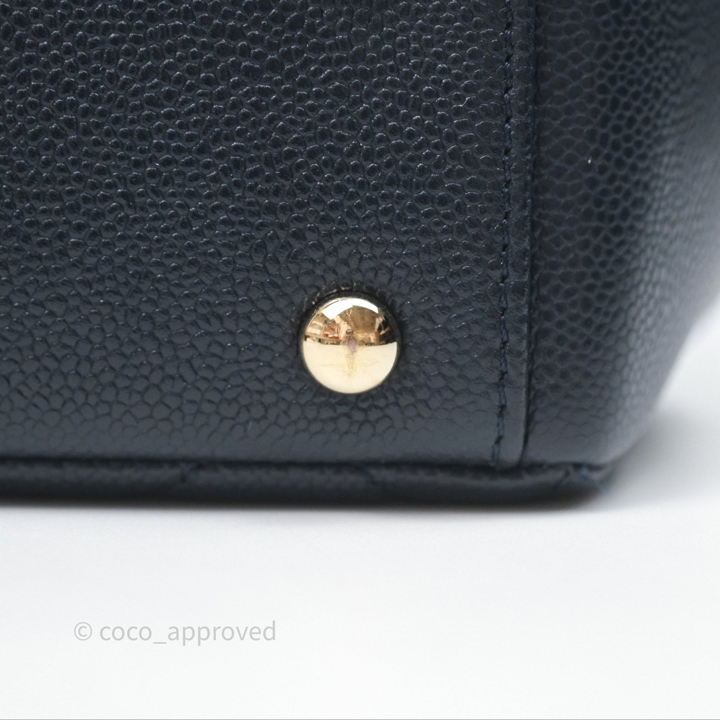 Chanel Quilted Small Business Affinity Flap Navy Caviar Gold Hardware