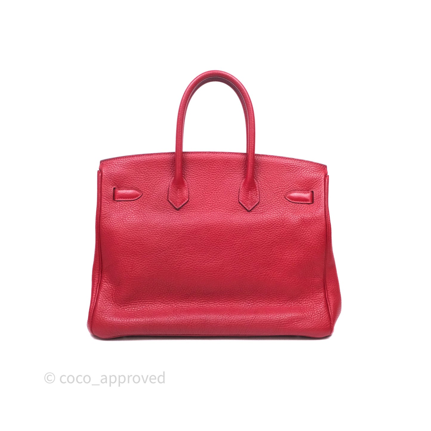 Hermes Birkin 35 Rouge Casaque Clemence Palladium Hardware