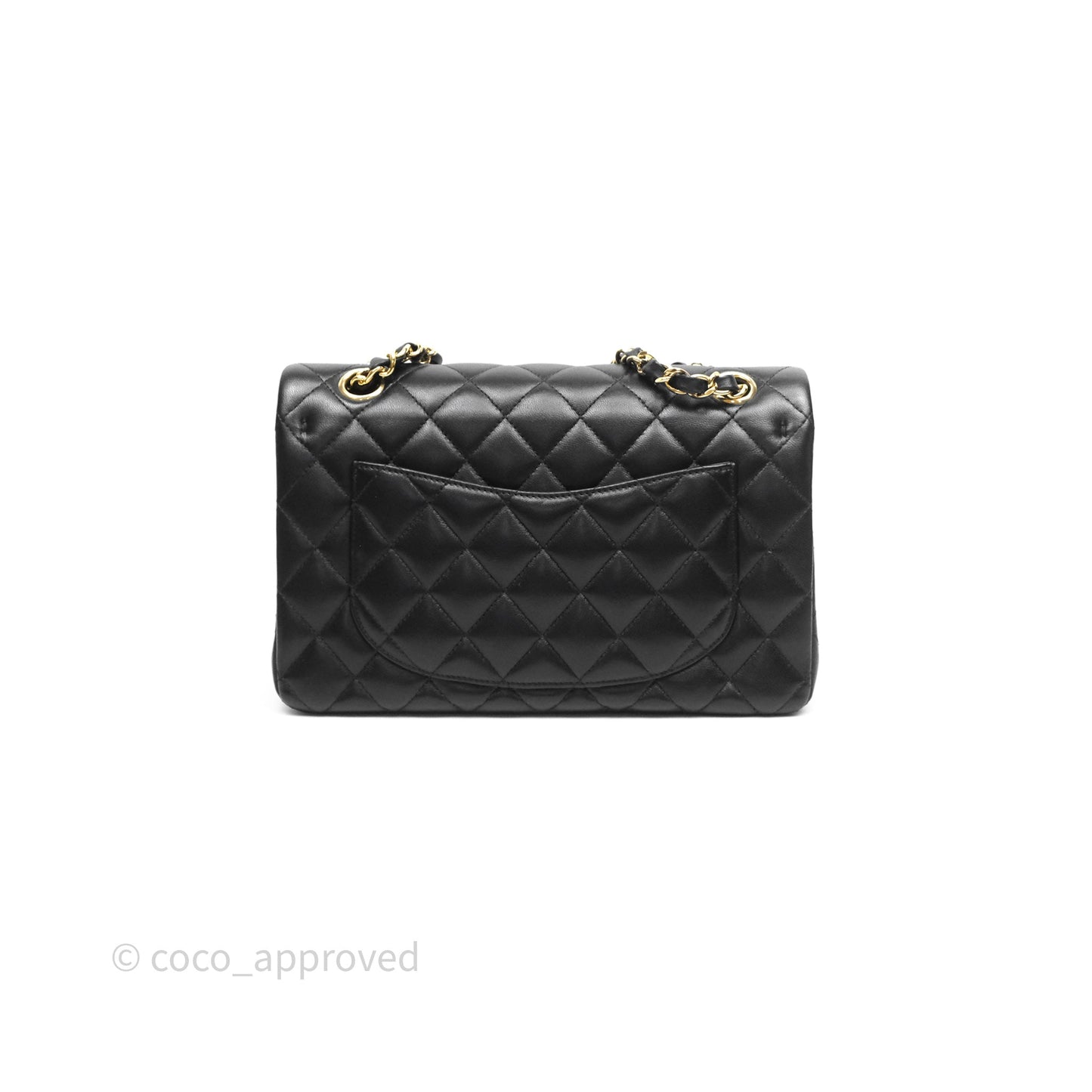 Chanel Small Classic Flap Quilted Black Lambskin Gold Hardware
