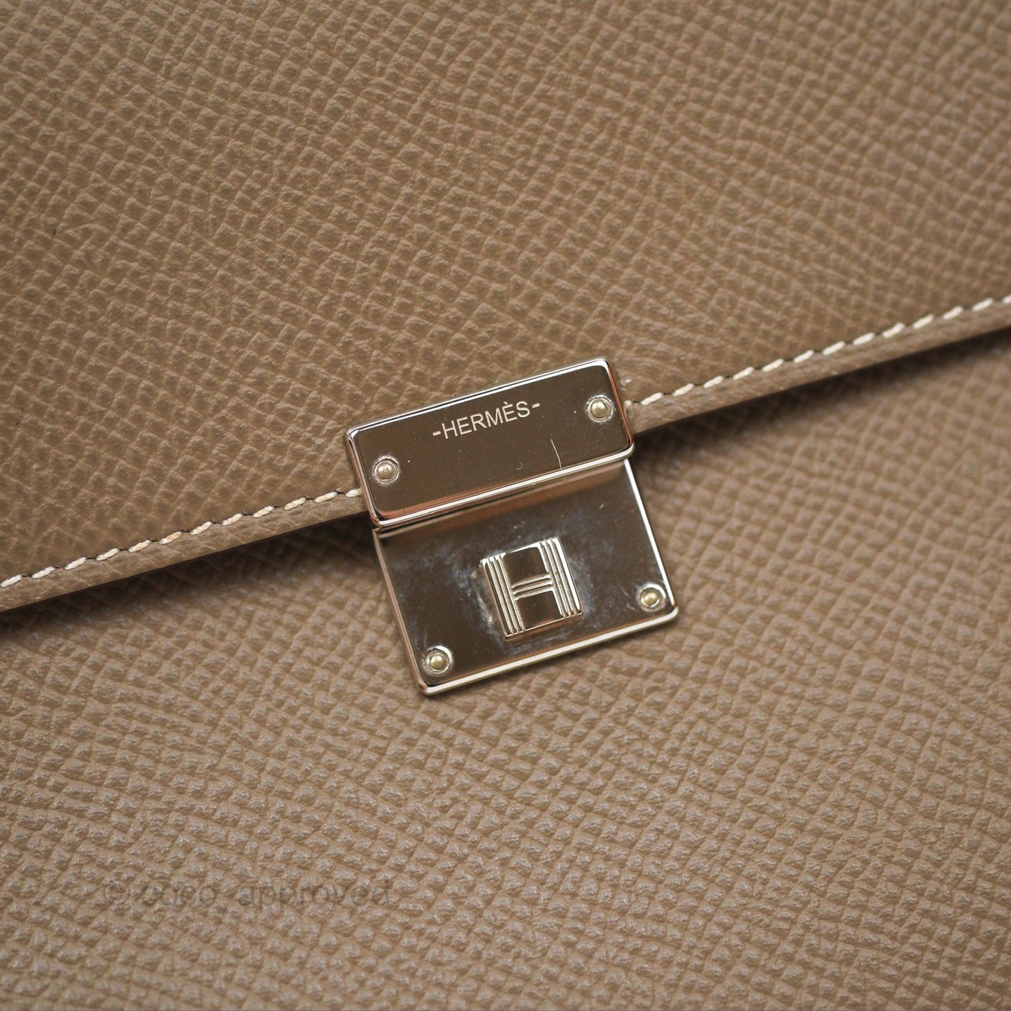 Hermès Clic 16 Wallet Etoupe 18 Epsom Palladium Hardware