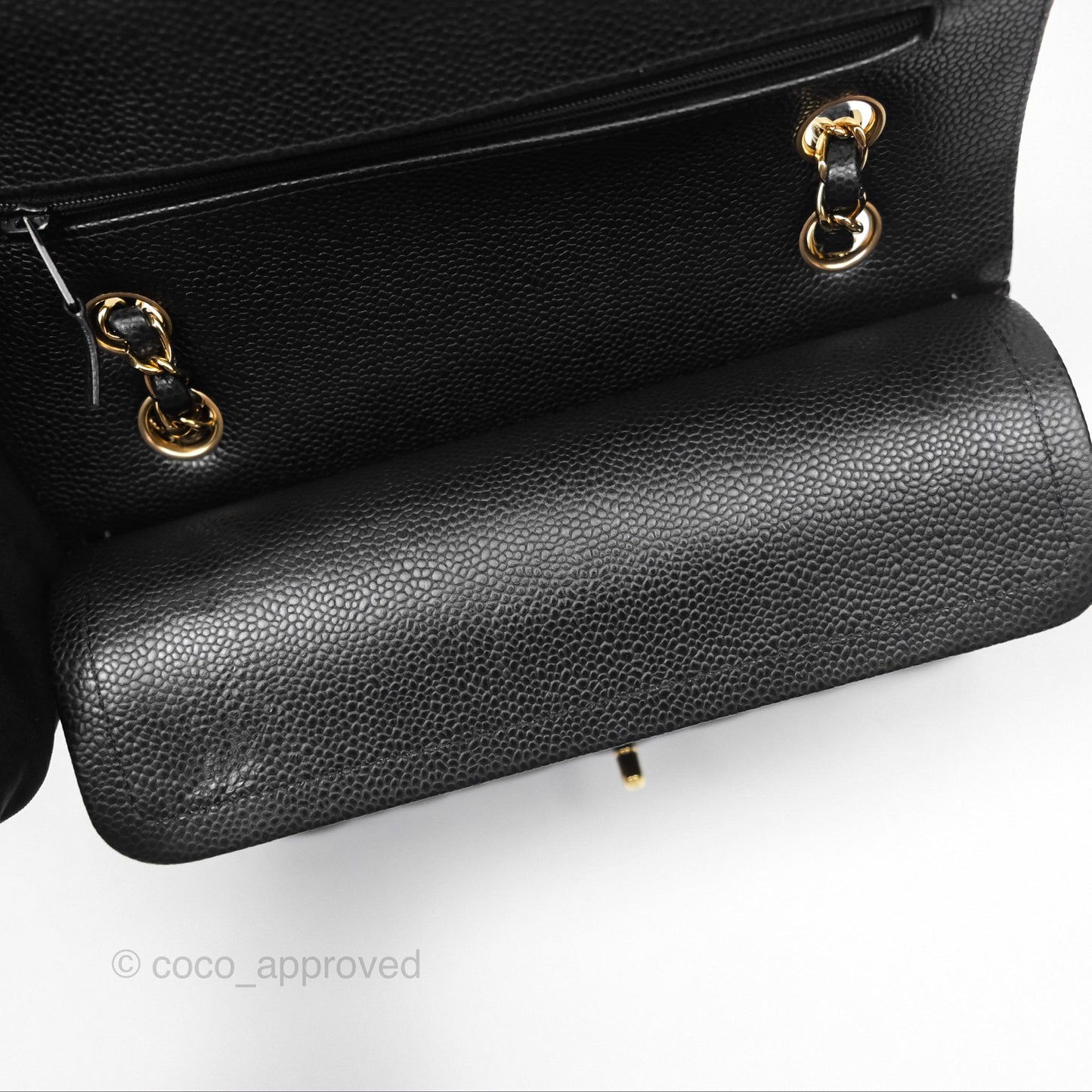 Chanel Small S/M Classic Flap Quilted Black Caviar Gold Hardware