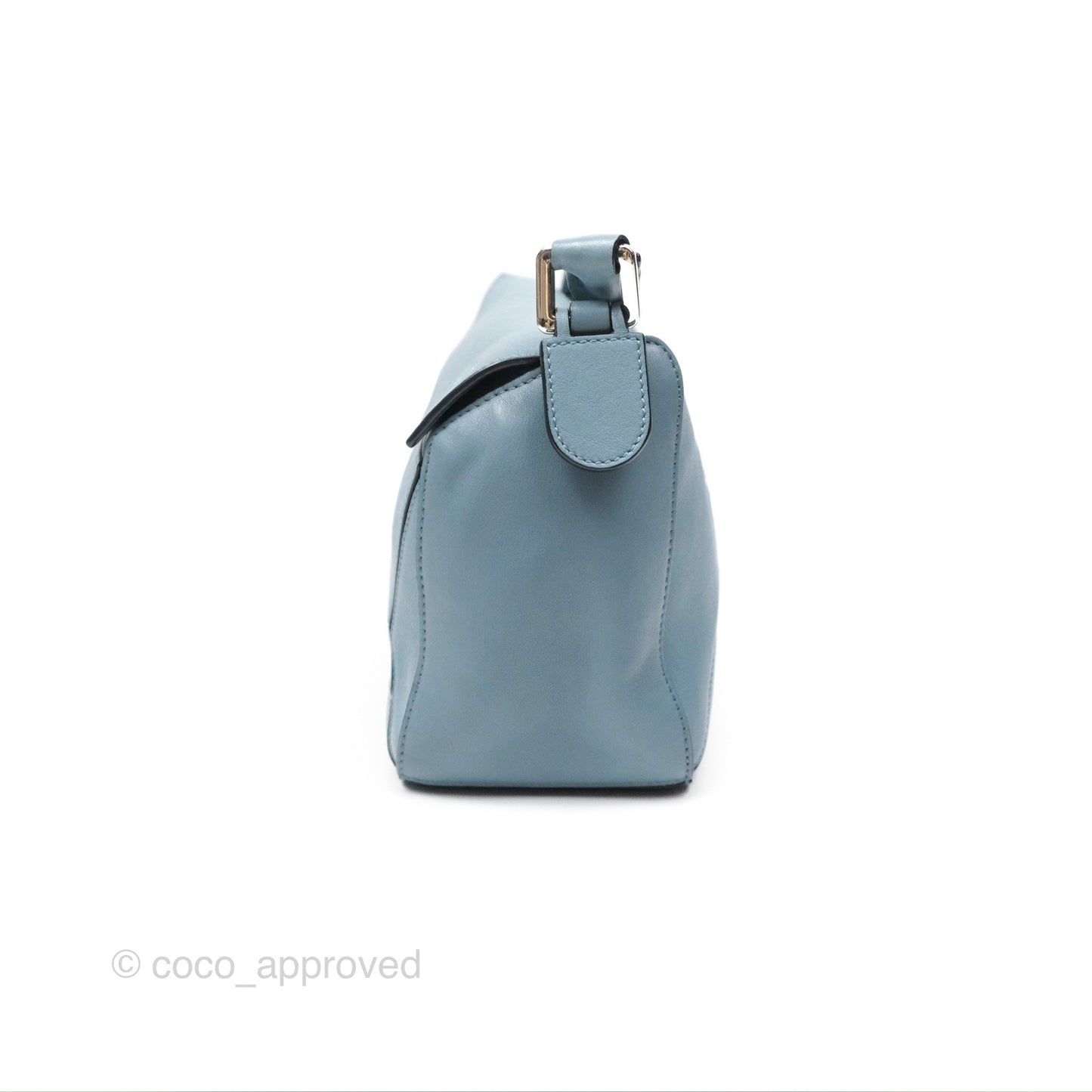 Loewe Small Puzzle Bag Stone Blue Calfskin