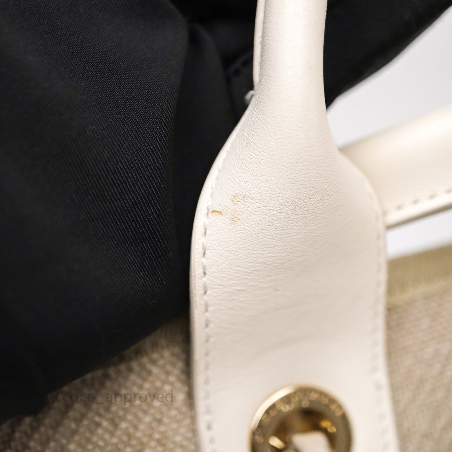 Chanel New Small Deauville Tote Beige Canvas Gold Hardware