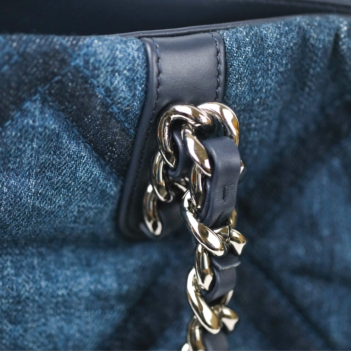 Chanel 19 Tote Quilted Denim Mixed Hardware