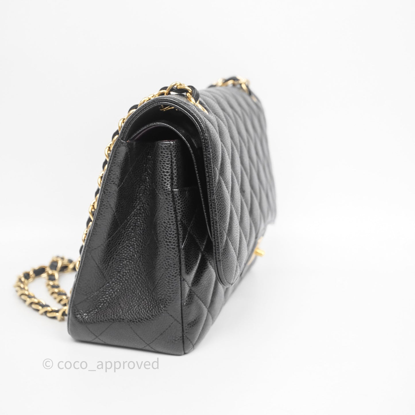 Chanel Jumbo Double Flap Black Caviar Gold Hardware⁣⁣