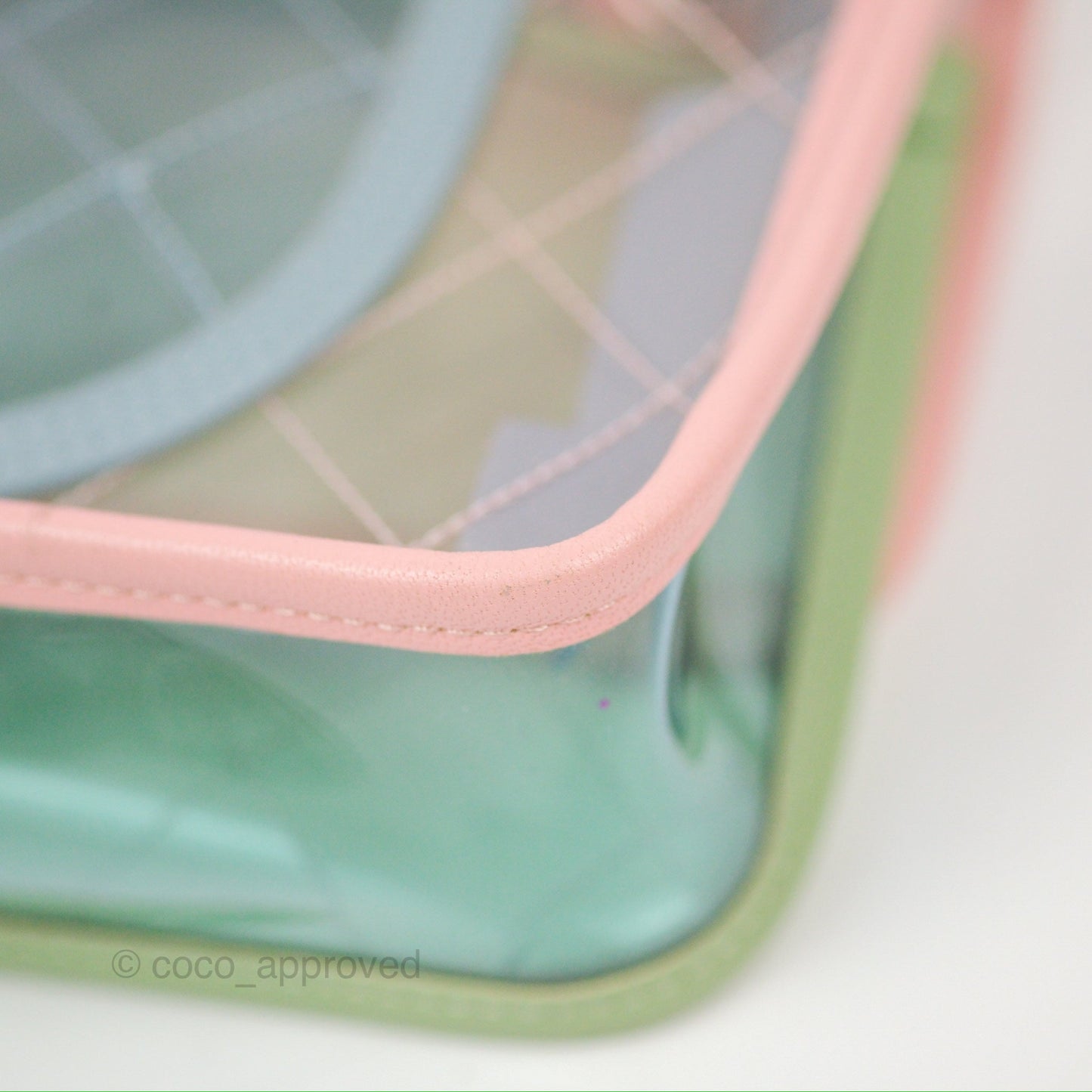 Chanel Coco Splash PVC Medium Flap Bag Blue/Green/Pink Silver Hardware