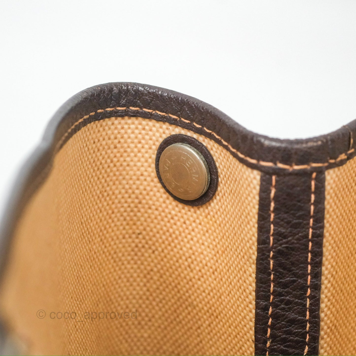Hermès Garden Party 30 Canvas Brown/ Natural