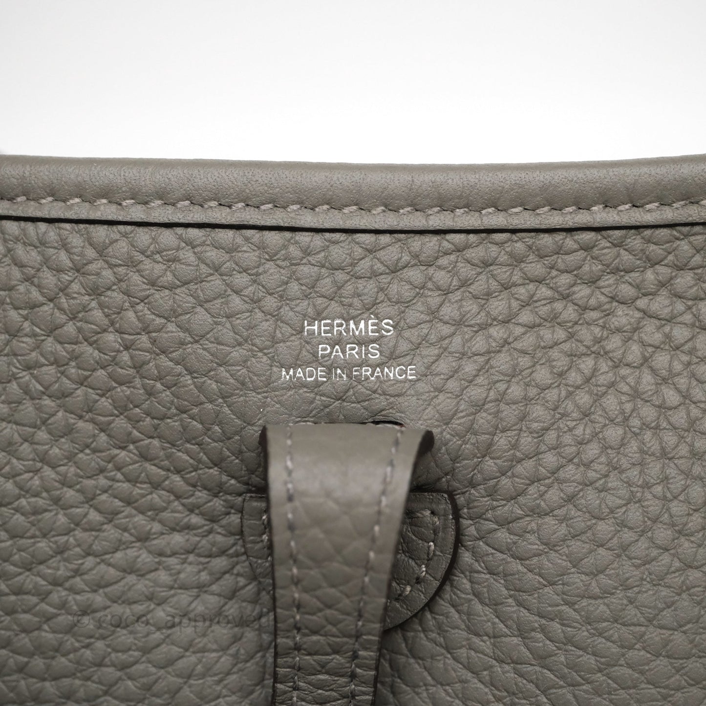 Hermès Mini Evelyne 16 Gris Meyer 0L Clemence Palladium Hardware