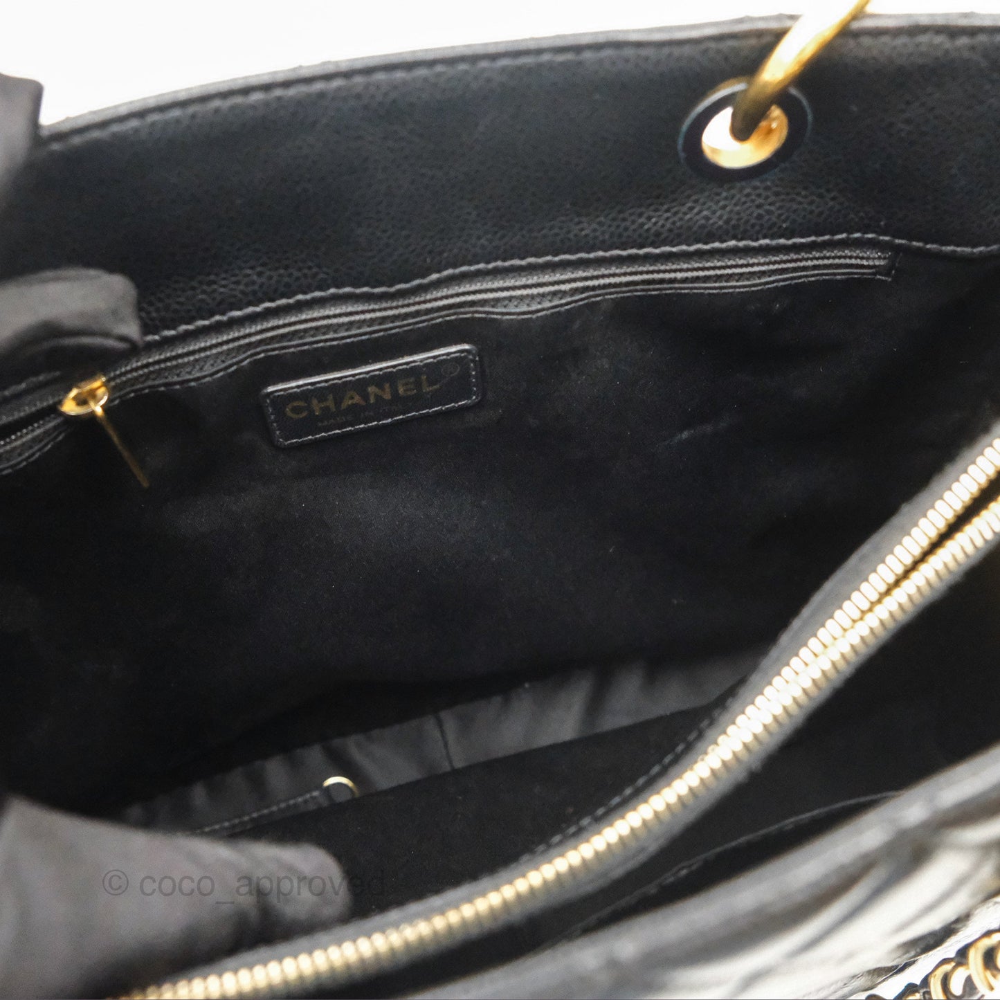 Chanel GST Black Caviar Gold Hardware