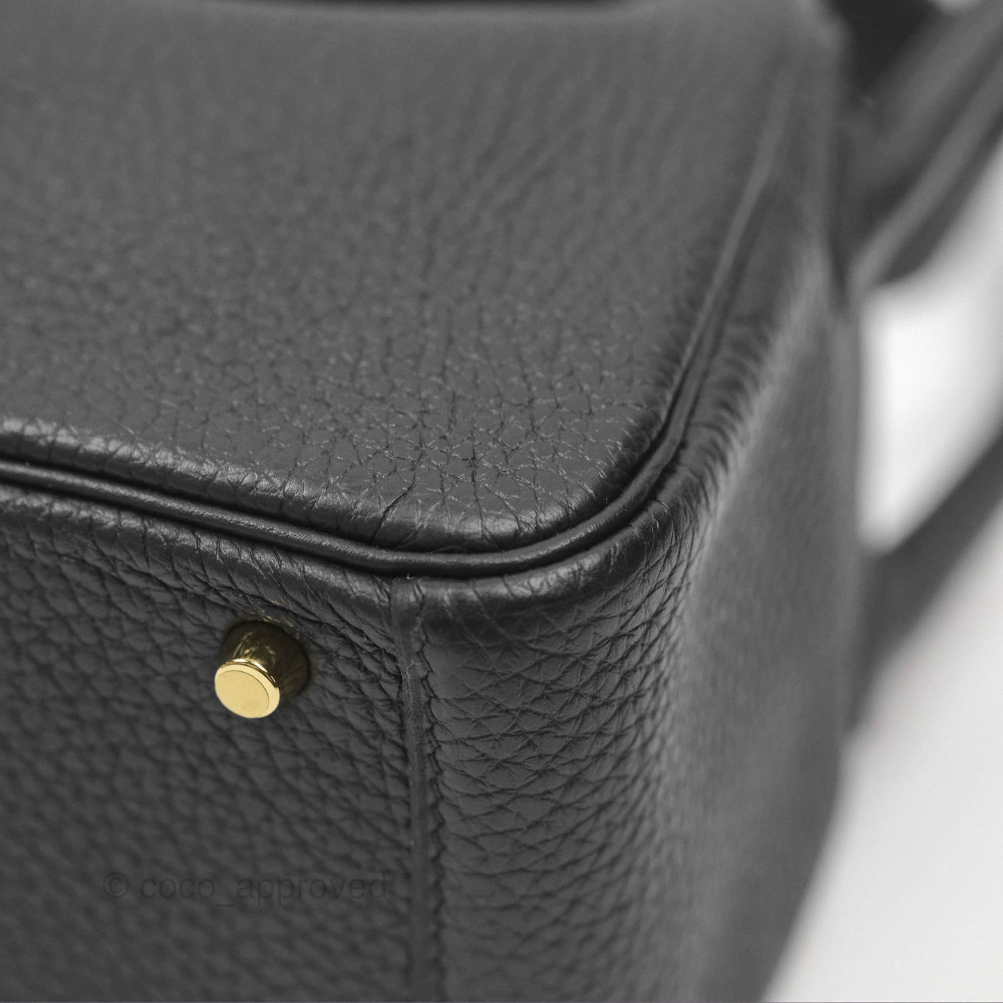 Hermès Mini Lindy 20 Black Clemence Gold Hardware