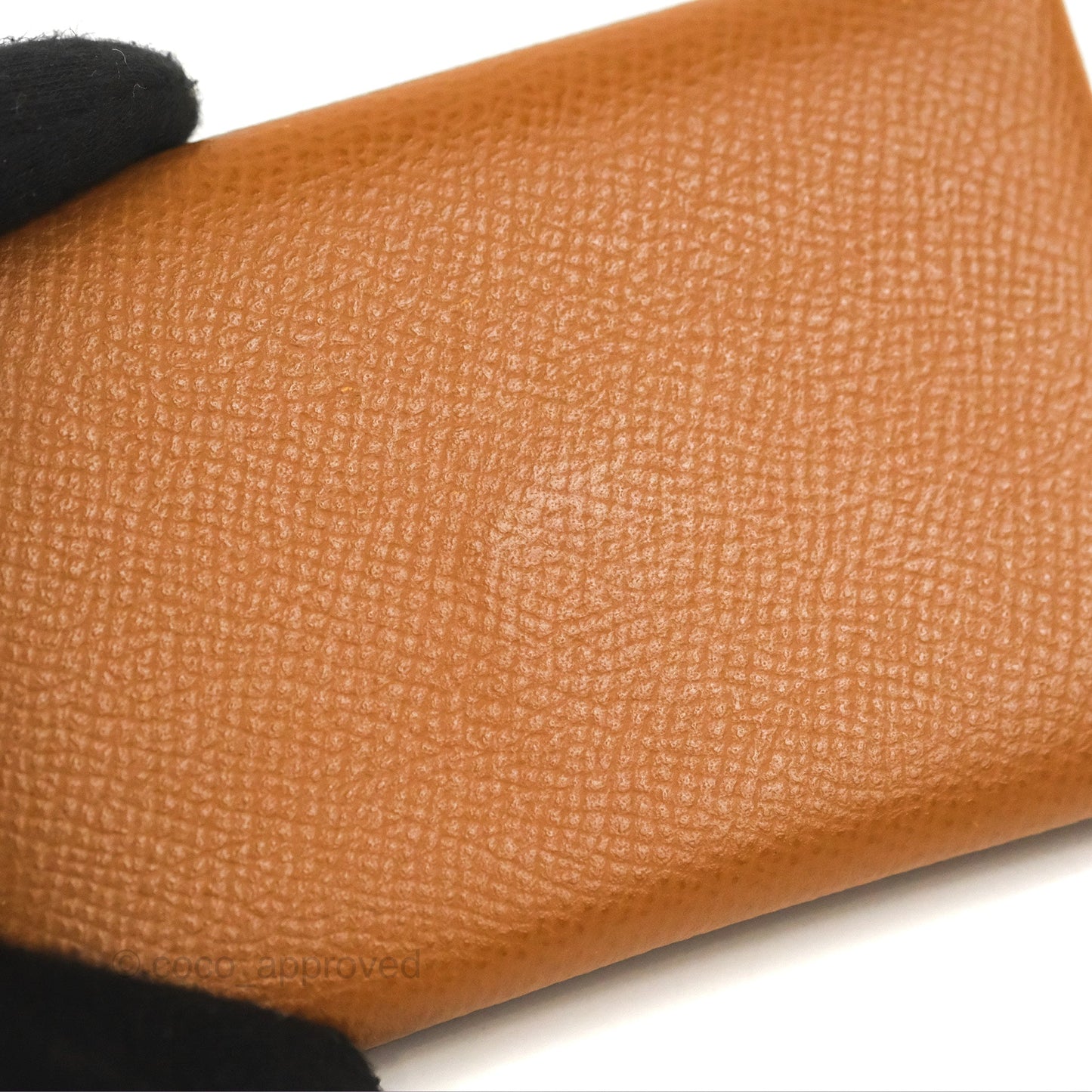 Hermès Calvi Card Holder Gold Epsom