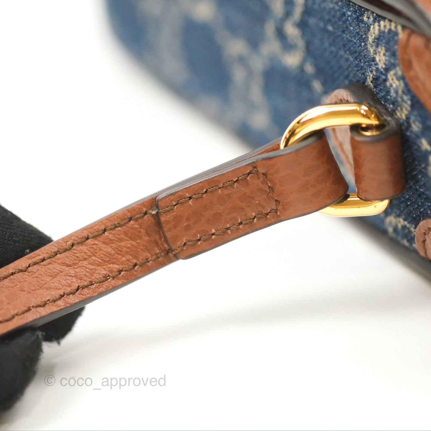 Gucci Horsebit 1955 Mini Bag GG Denim/ Brown Leather
