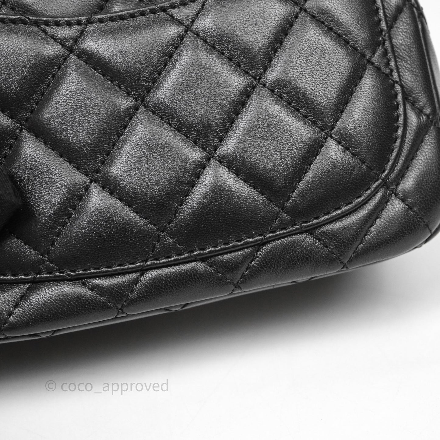 Chanel Pearl Crush Mini Square Quilted Black Lambskin Aged Gold Hardware