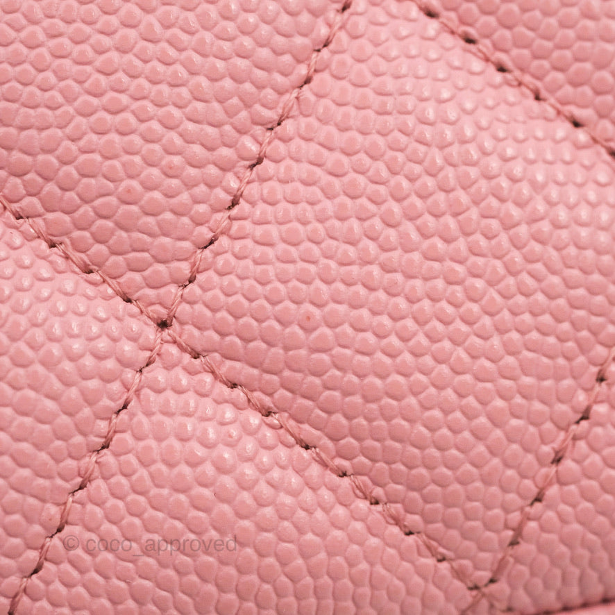 Chanel Vanity with Chain Pink Caviar Gold Hardware