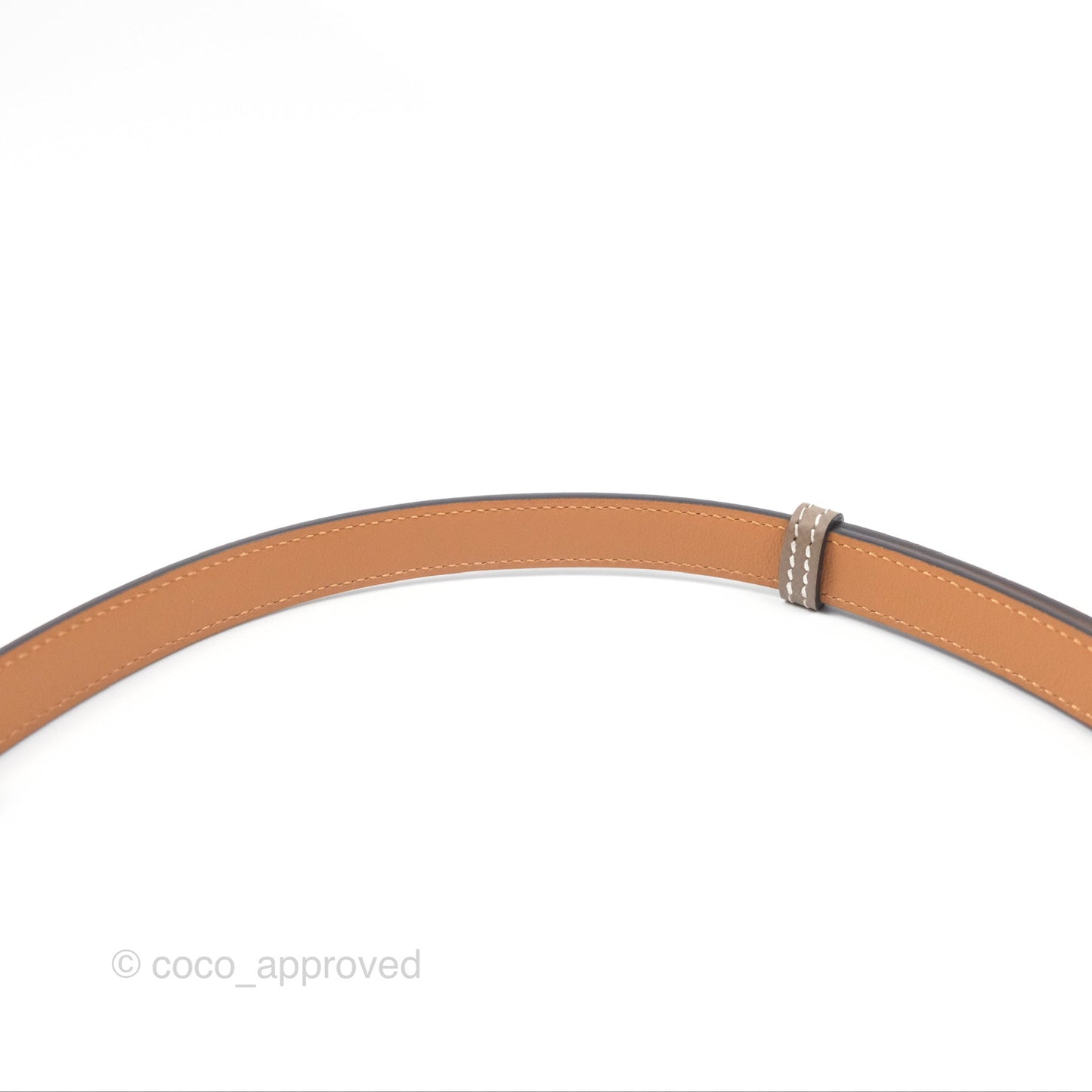 Hermès Epsom Kelly Buckle Belt Etoupe 18 Rose Gold Hardware