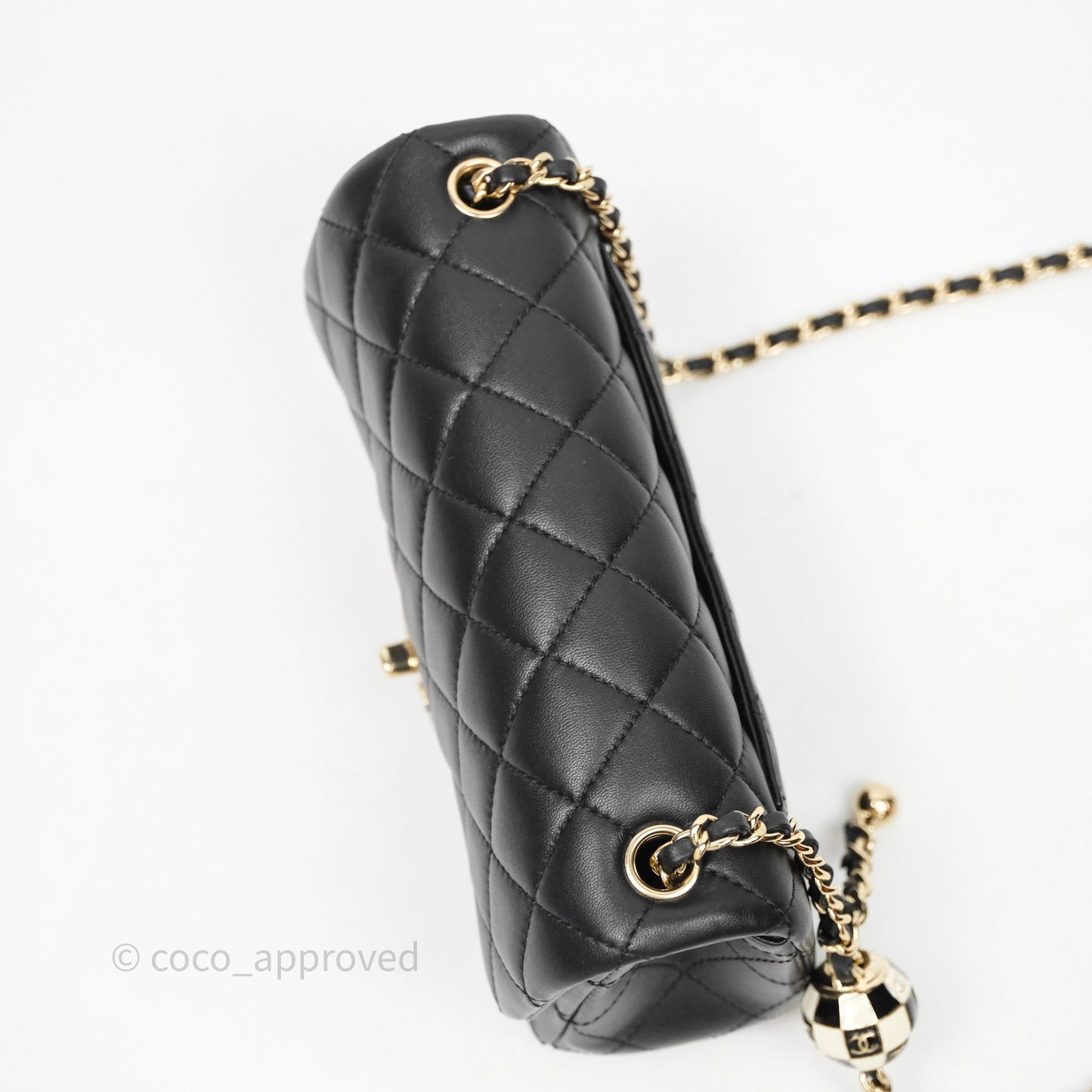 Chanel Ball Crush Mini Rectangular Black Lambskin Gold Hardware