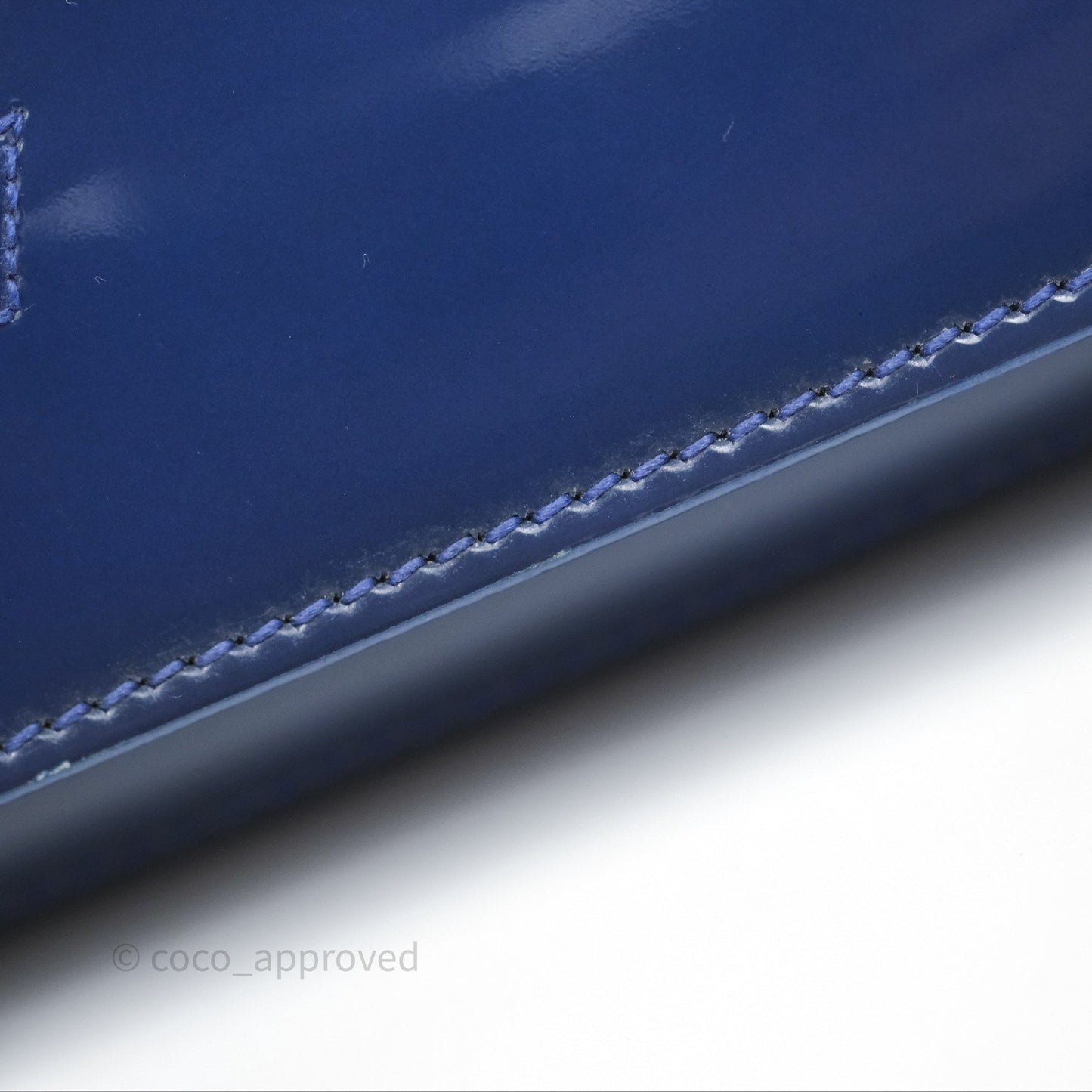 Saint Laurent Large Belle De Jour Clutch Blue Patent