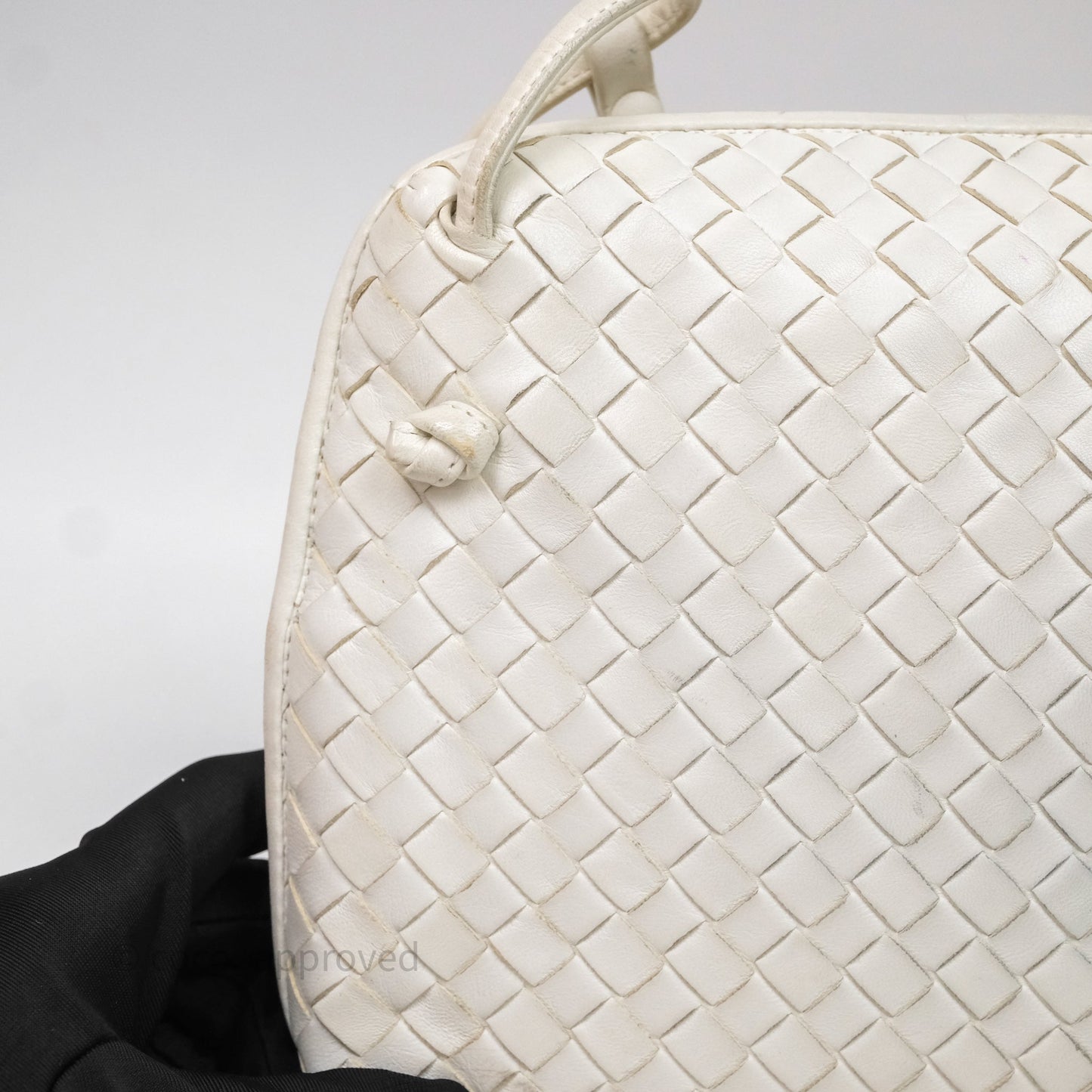 Bottega Veneta Nodini Crossbody Bag White Nappa Intrecciato
