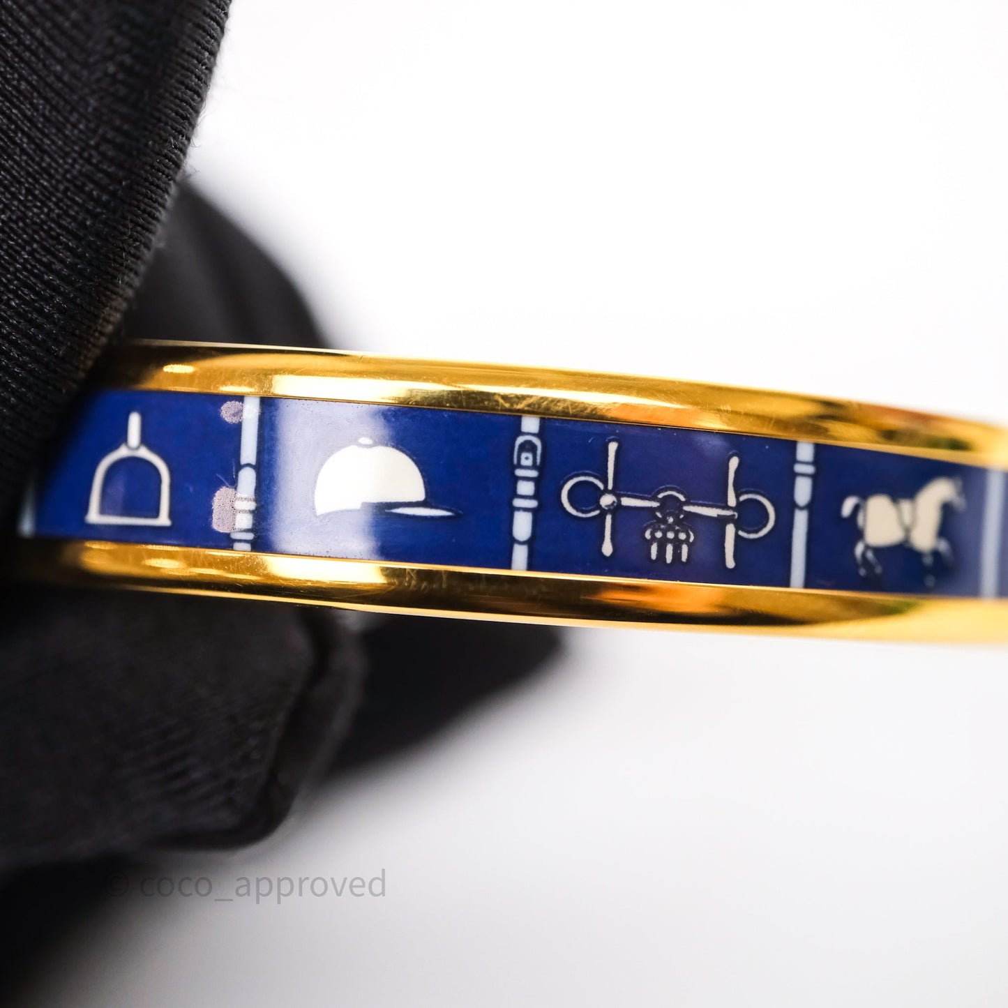 Hermès Bangle Blue Gold Hardware