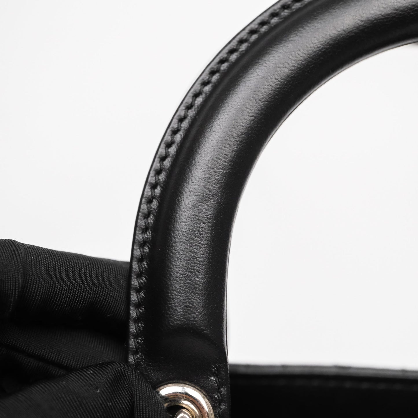 Christian Dior Medium Lady Dior Black Lambskin Silver Hardware