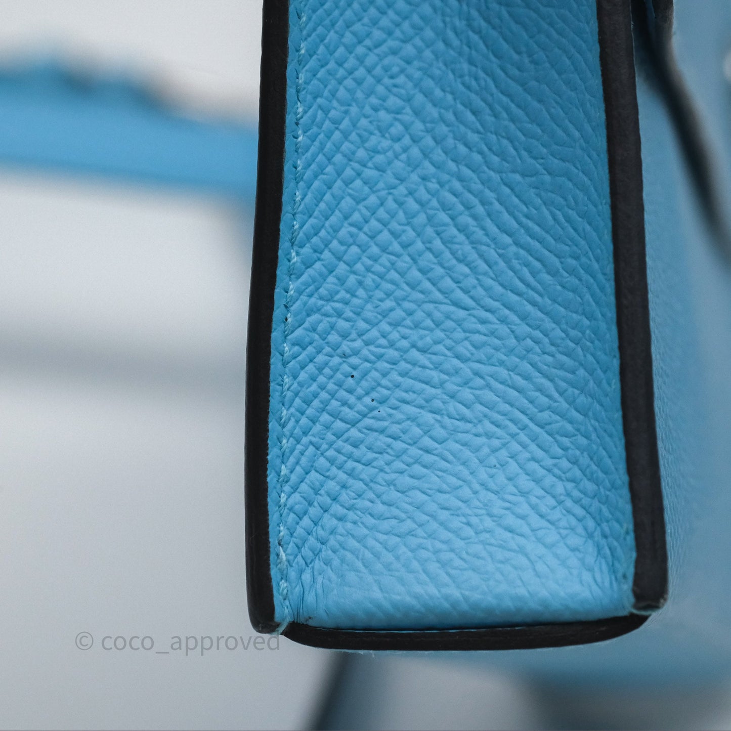 Hermès Hermesnap Wallet Epsom Celeste 7N Palladium Hardware