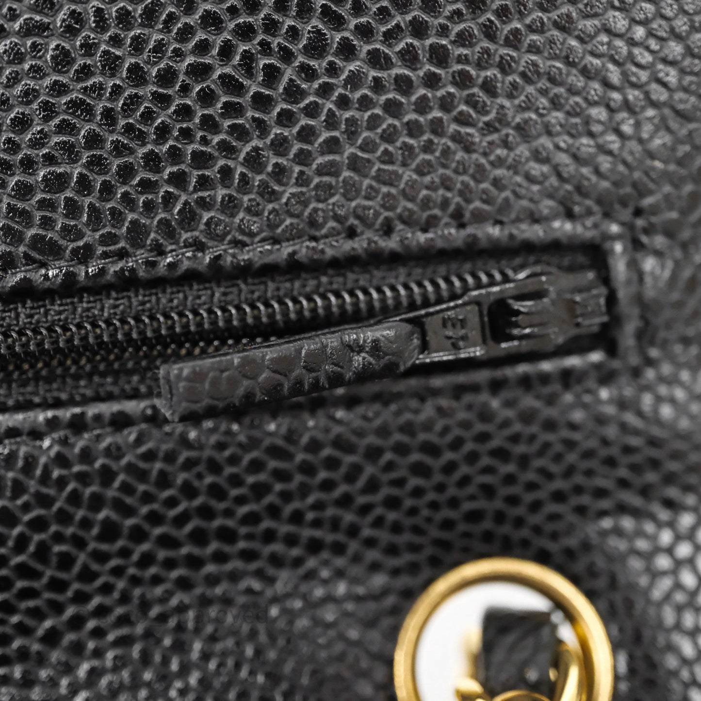 Chanel Classic M/L Medium Double Flap Black Caviar Gold Hardware