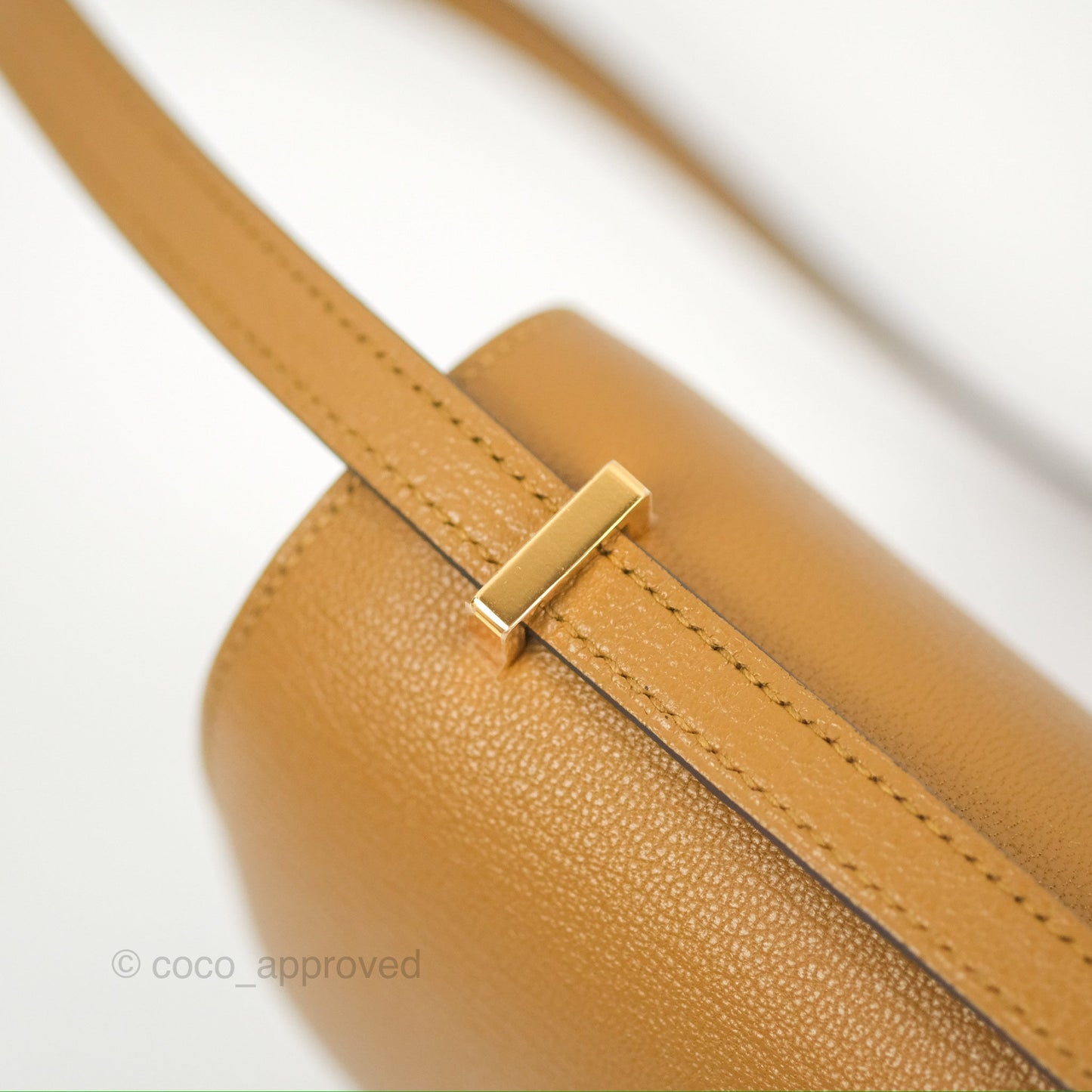 Hermès Constance Mini 18cm Kraft Chevre Mysore Gold Hardware