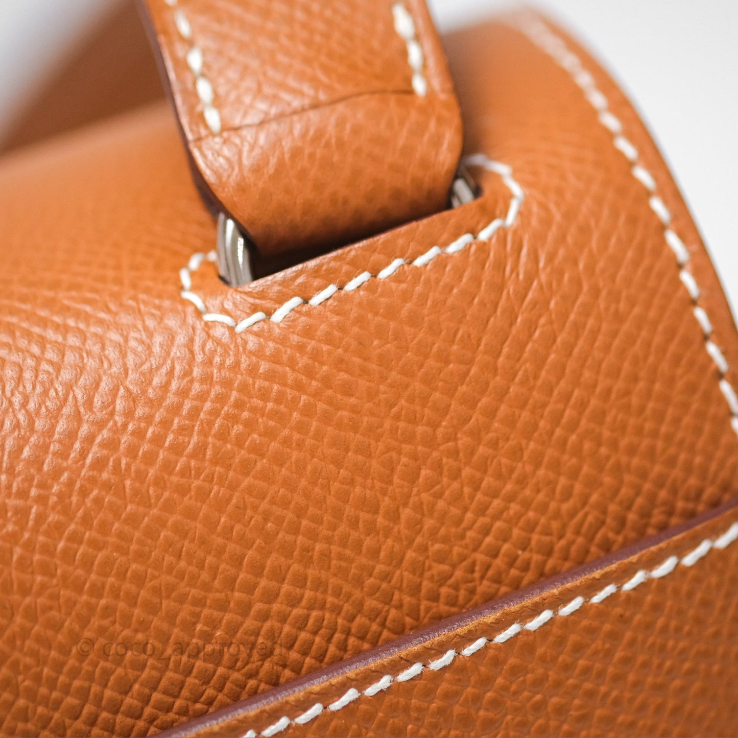 Hermès Della Cavalleria Mini Bag Gold 37 Epsom Palladium Hardware