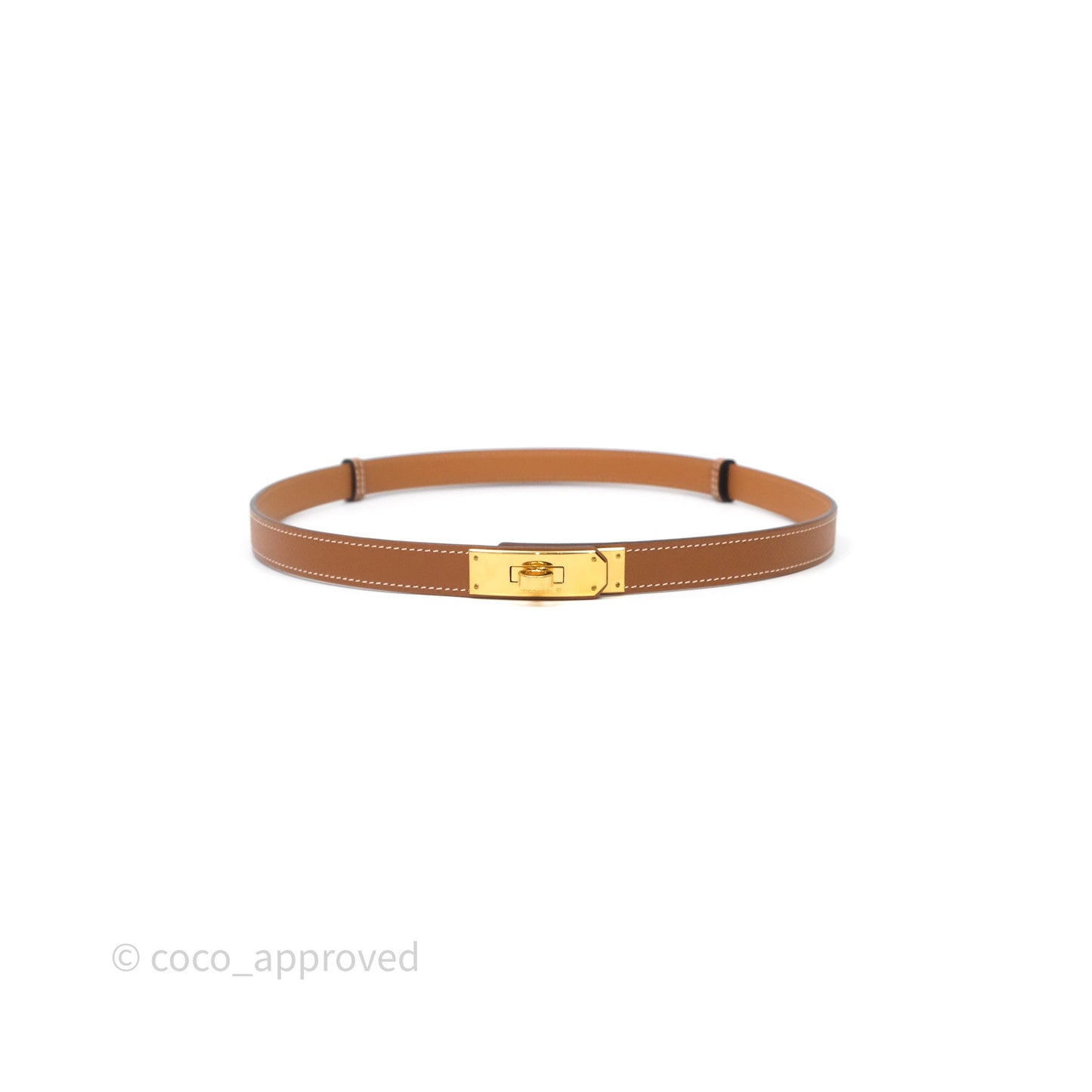 Hermès Kelly Buckle Belt Gold 37 Epsom Gold Hardware